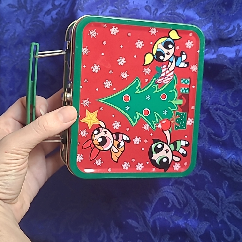 RARE Powerpuff Girls Christmas 🎄 Collectible Retro Mini Tin Lunch Box! - Picture 5 of 17